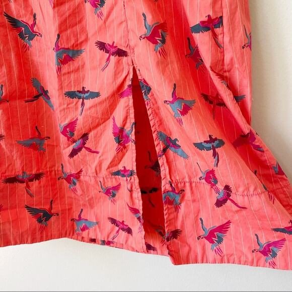 Free People Strapless Coral Parrot Dress - Picture 7 of 12